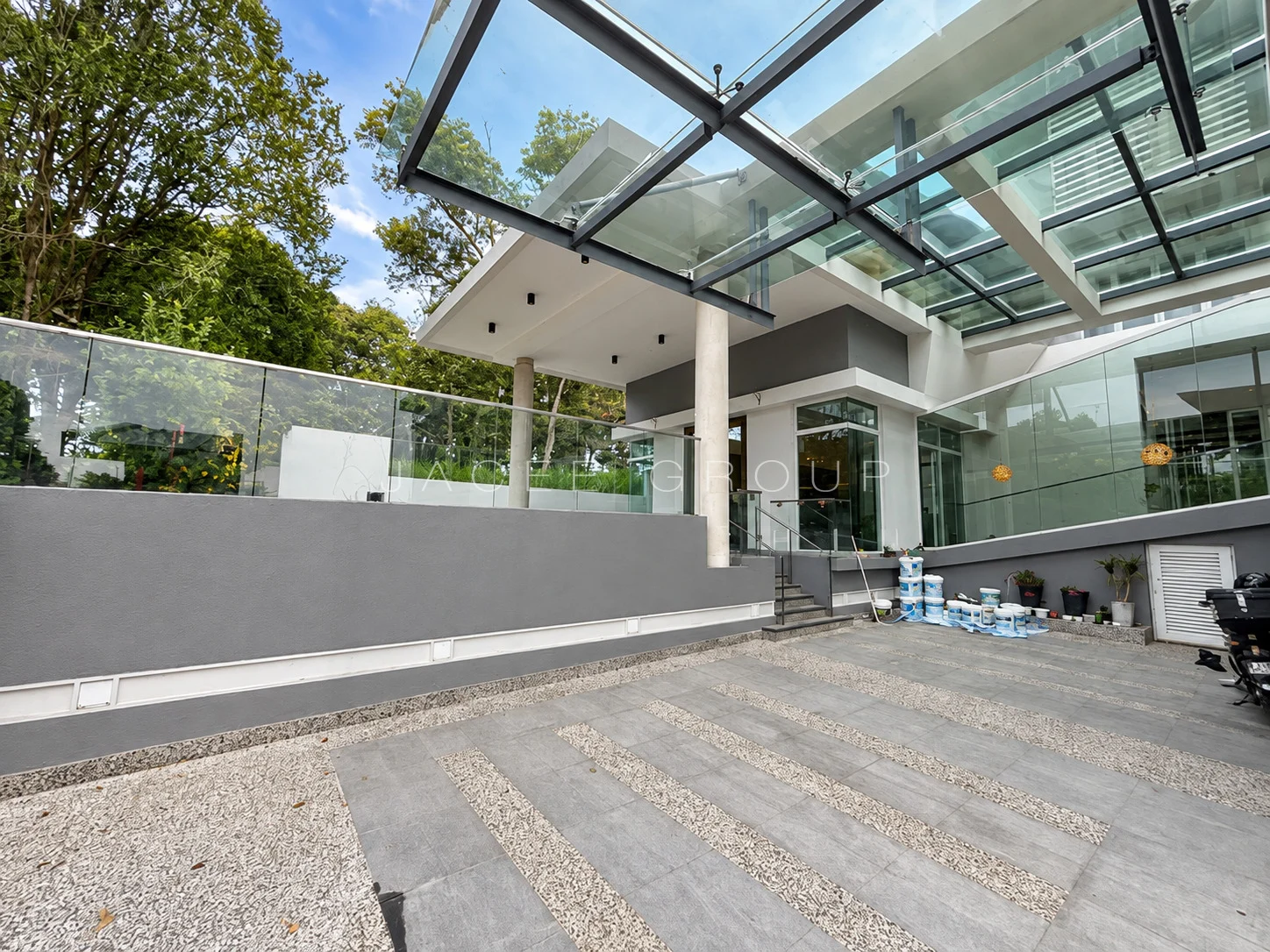 Covered Arrival Courtyard at the Country Heights Damansara freehold bungalow