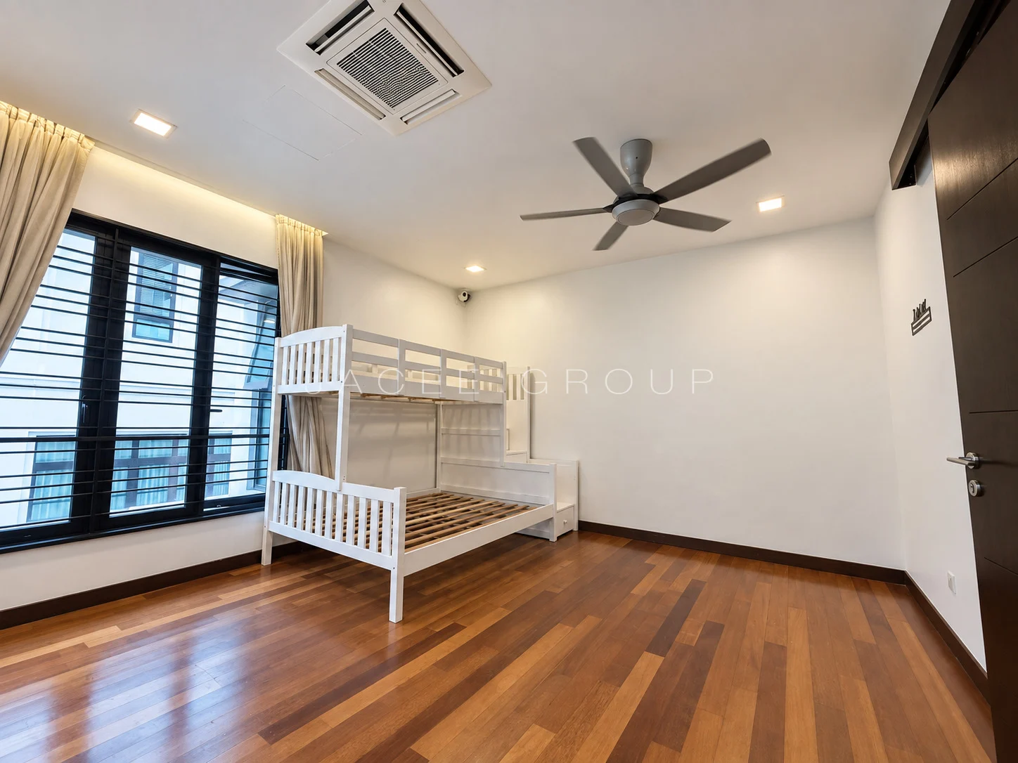 Bedroom with Bunk Bed at the Damansara Heights modern bungalow