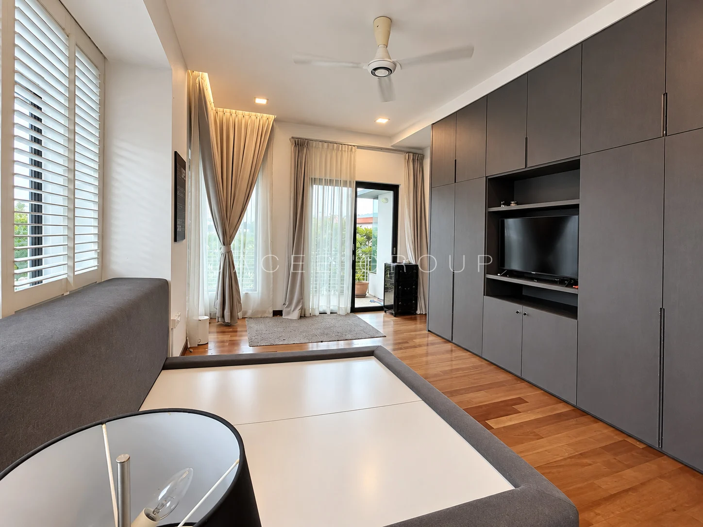Bedroom Feature Wall at the Damansara Heights modern bungalow