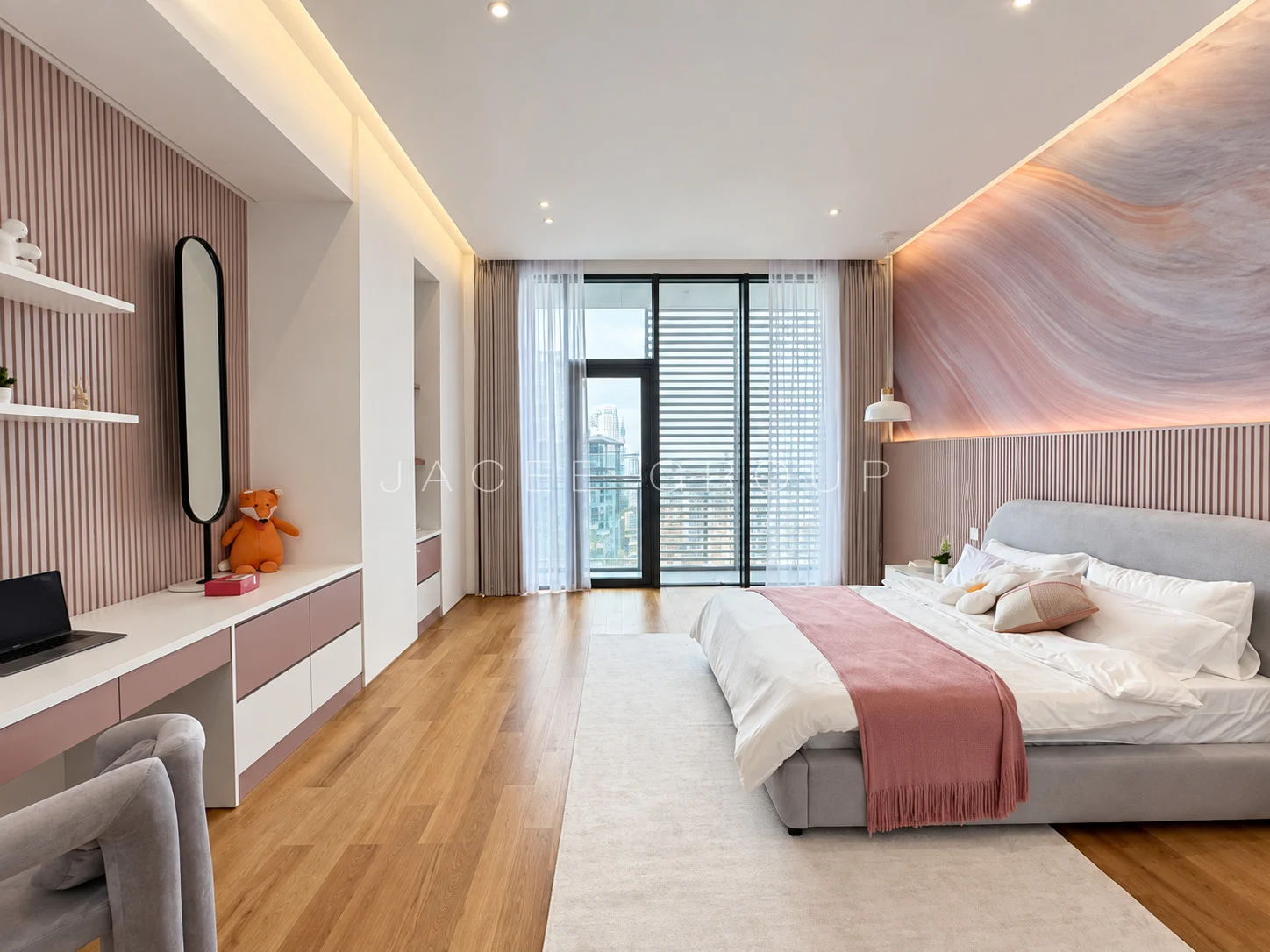 K Residence KLCC｜宽敞客餐厅与城市景观：第二间卧室窗景
