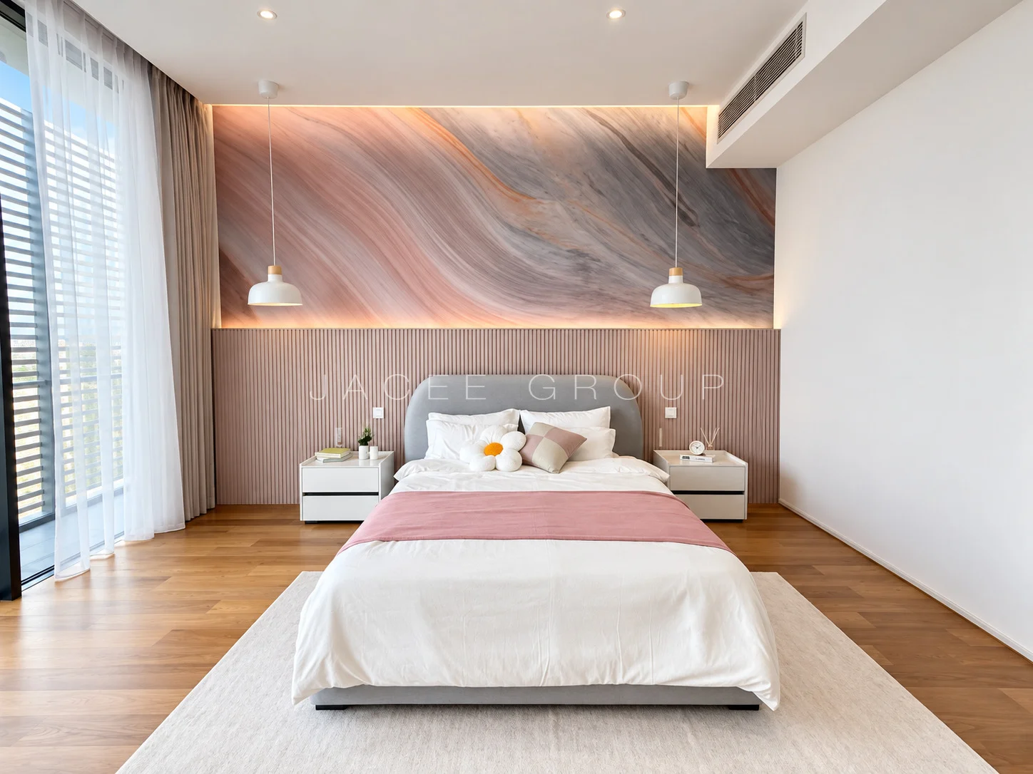 K Residence KLCC｜宽敞客餐厅与城市景观：第二间卧室正面