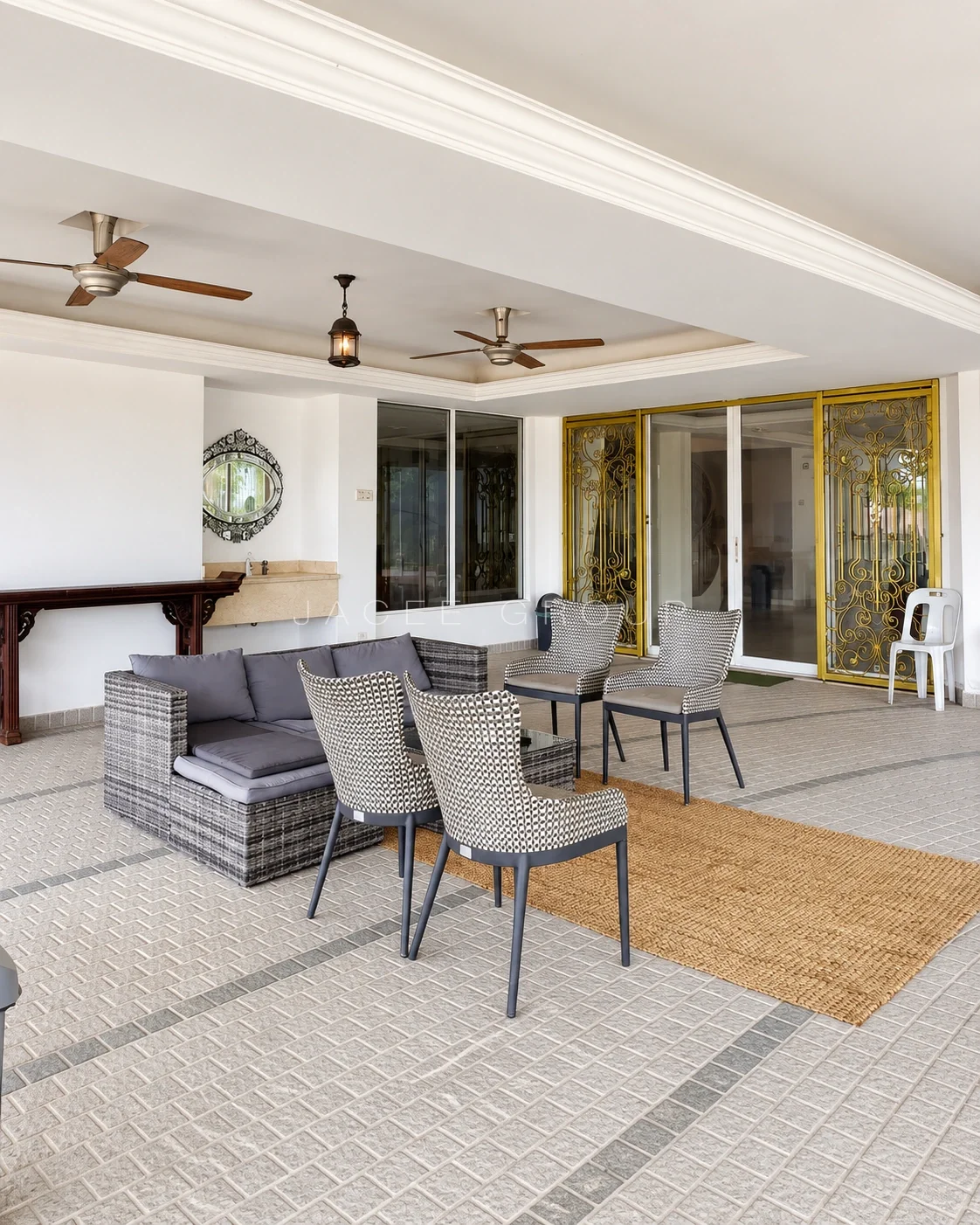 Covered Terrace at the Bangsar bungalow, Kuala Lumpur