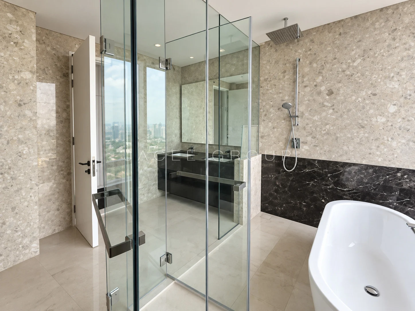 Main bathroom and bathtub at Crown Residences Pavilion Damansara Heights, 2803 sq ft home for sale