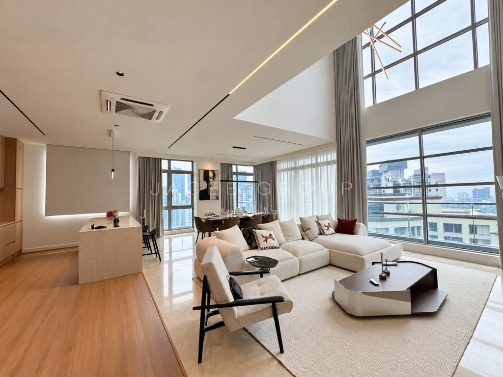 Double height living room at MyHabitat KLCC