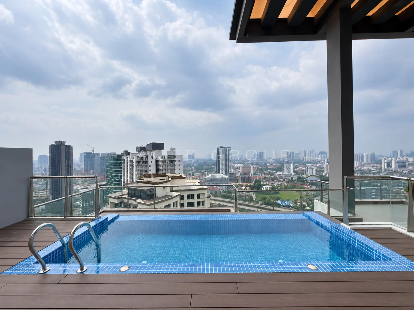 Private pool and city panorama at MyHabitat KLCC