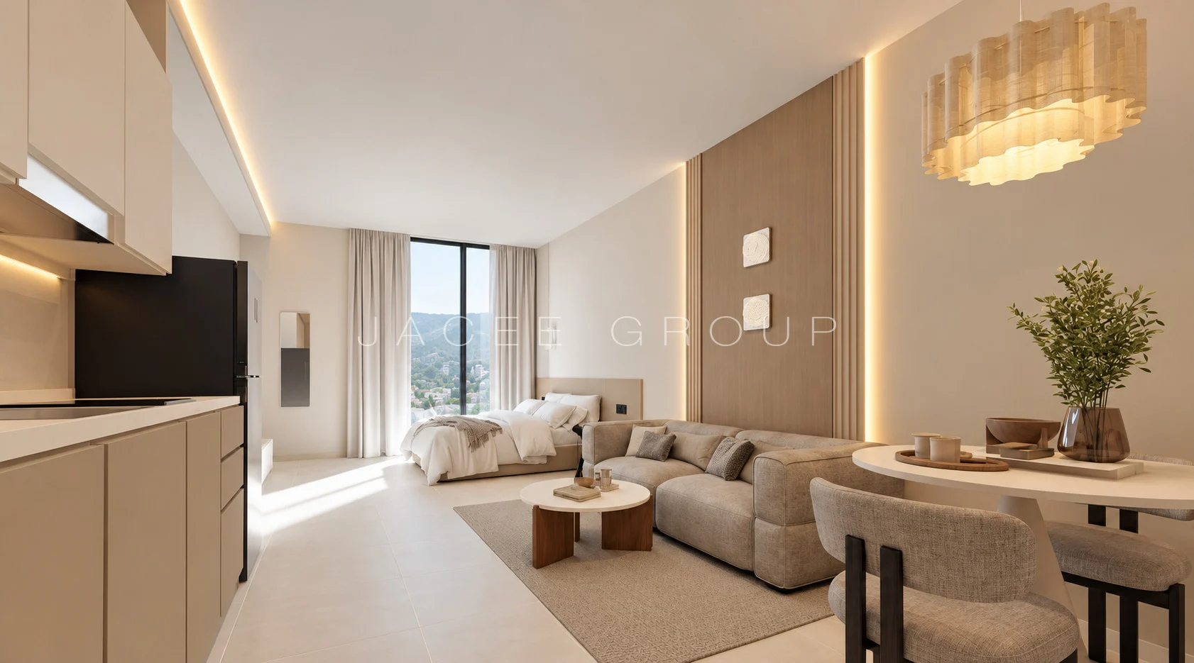 Living Dining Overview at SWNK Houze BBCC, 861 sq ft home for sale